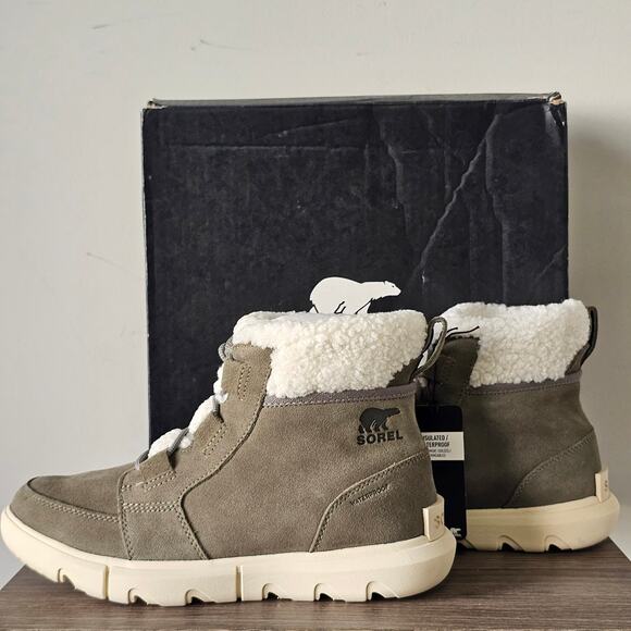 Sorel Women's Explorer Next Carnival WP Size 8 Stone Green  #2058891 NEW - Picture 1 of 9
